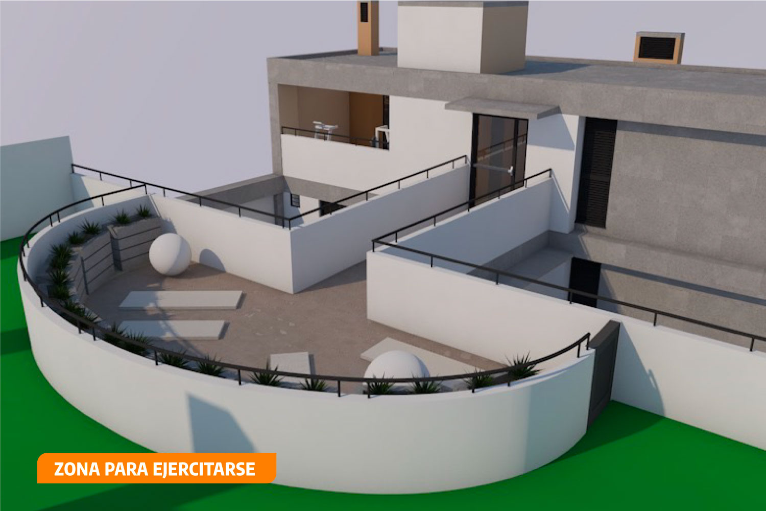 Zona de ejercicio de TAKAI 128 - Torre de Apartaestudios VIS con semiacabados en Suba, Bogotá.